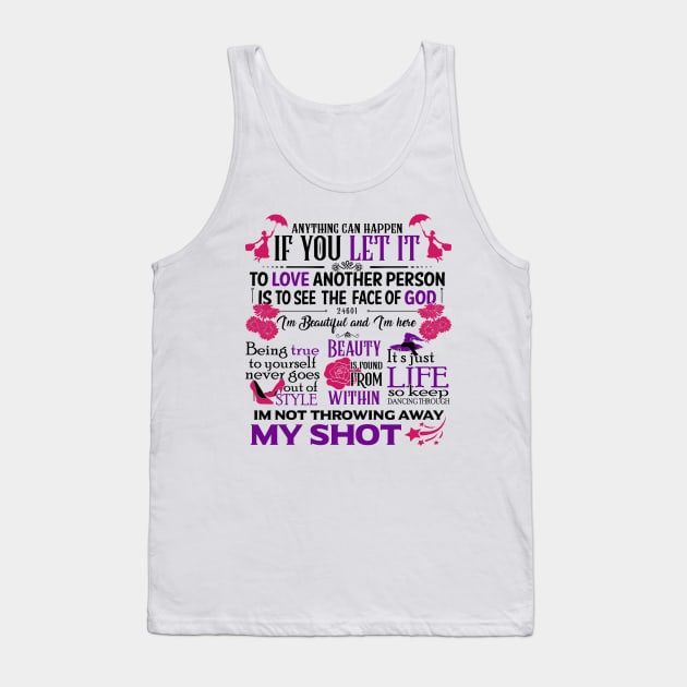 Broadway Motivational Quotes Tank Top by KsuAnn